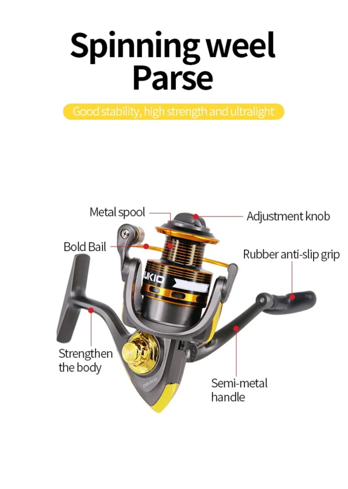 DEUKIO JS 7000 Spinning Fishing Reel