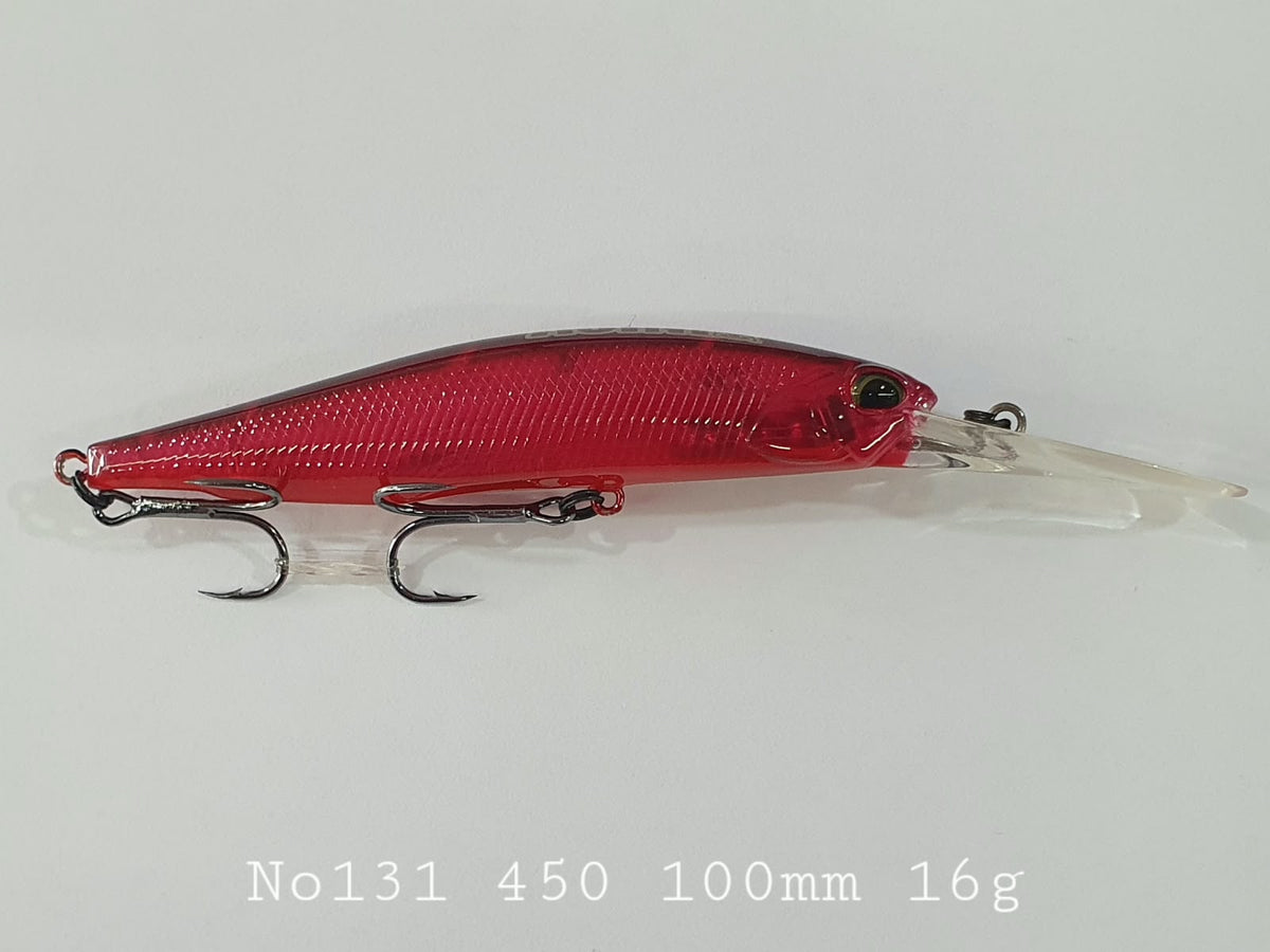Asinia deep-diving suspending minnow/jerkbait lures No. 131 450 100mm 16g