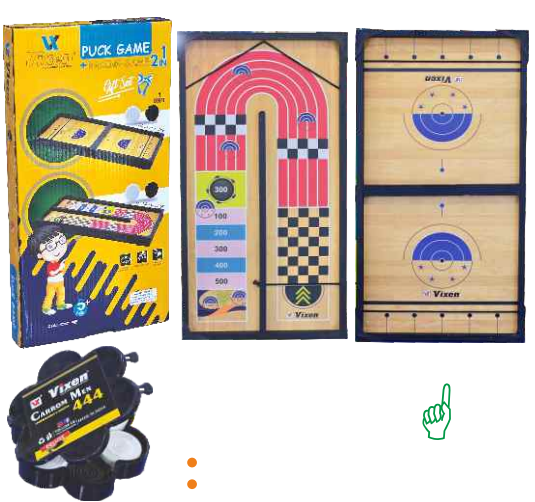 Vixen 2 Side Board Game (Sling Puck & Racing Game)