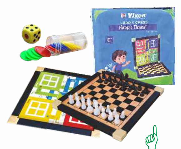 Vixen Ludo & Snake Ladder Wooden Happy Times