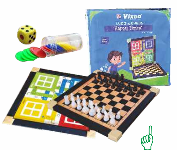 Vixen Chess Board + Ludo Happy Times