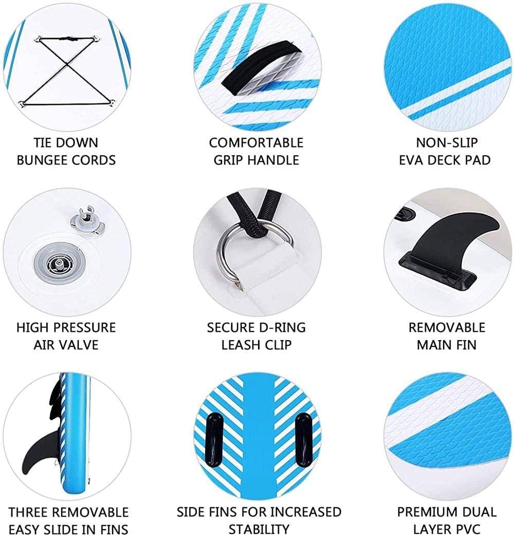 Stand Up Paddle Board Inflatable, 320 x 76 x 15 cm up to 130 kg, with extensive accessories
