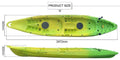 HDPE 2-Seater Tandem Kayak - Full Set (250kg Capacity)