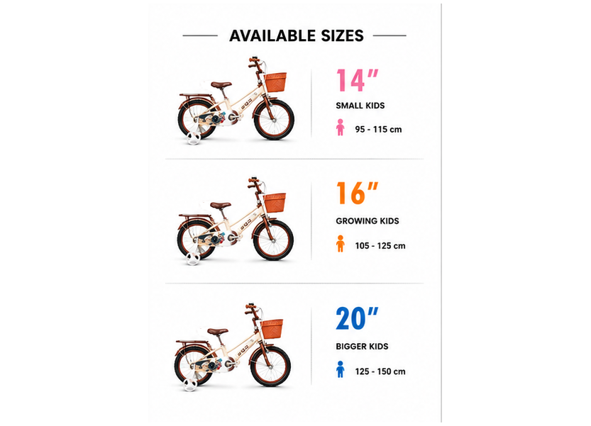 FOG Bicycles for Kids Sizes: 14, 16, 20