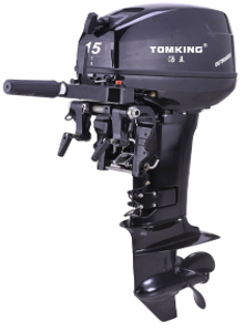 Tomking 15HP 245cc Water-Cooled Outboard Engine with Steering Control (Yamaha Parts Compatible) With Steering Contrl