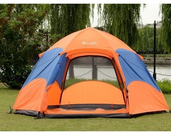 Waterproof Camping Tent 240x240x130cm(3000mm Rating, Orange)