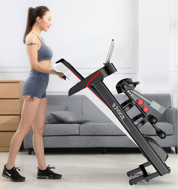 Foldable Treadmill with Massager &amp; Sit-Up Bench  2.5HP