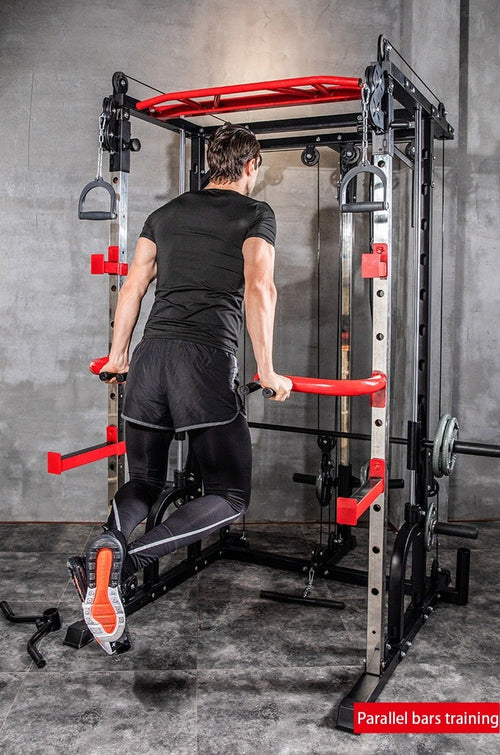 All-in-One Commercial Smith Machine & Functional Trainer (with 100KG Weight Set)