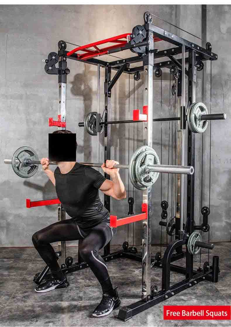 All-in-One Commercial Smith Machine & Functional Trainer (with 100KG Weight Set)