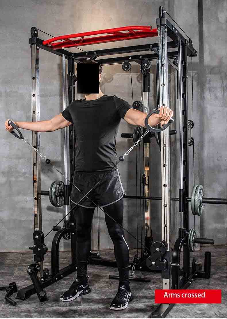 All-in-One Commercial Smith Machine & Functional Trainer (with 100KG Weight Set)