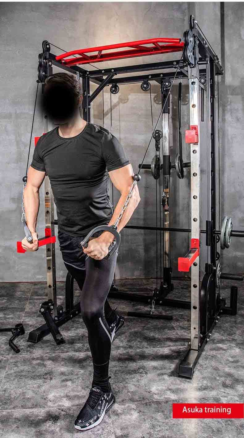 All-in-One Commercial Smith Machine & Functional Trainer (with 100KG Weight Set)